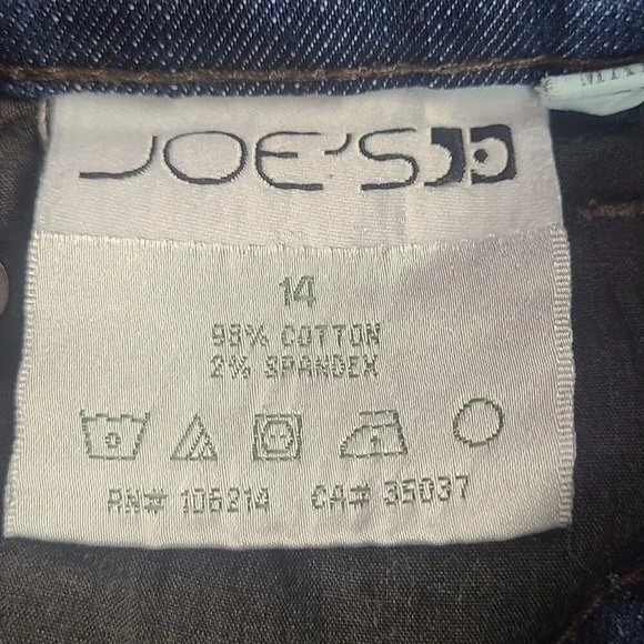 Joe's Jeans Girl's 14 Blue Medium Wash Straight Leg Stretch Pockets Whiskering - Picture 8 of 8